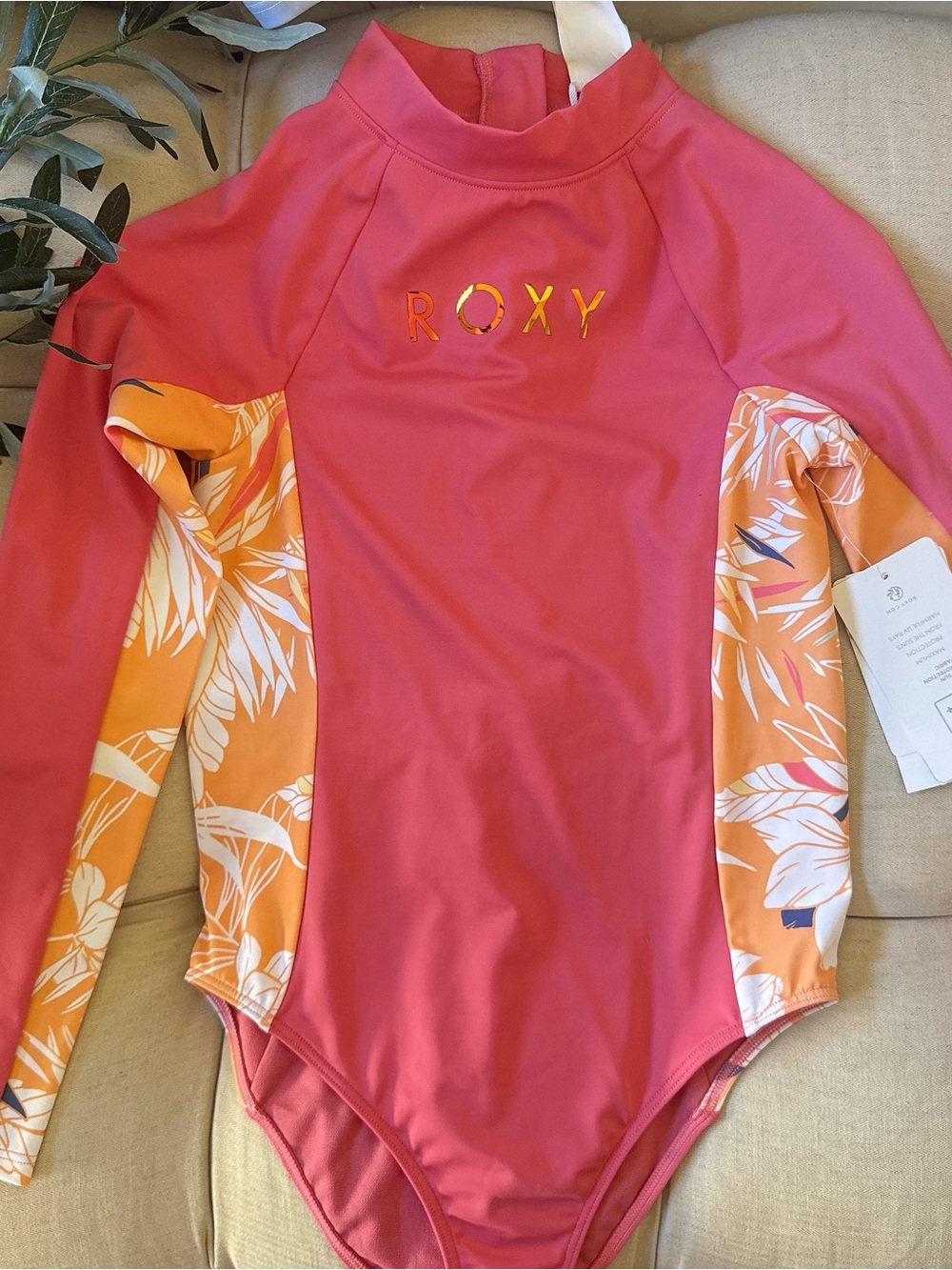 Roxy Girls Long Sleeve Surfsuit UPF 50+ size 12/L